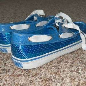 Sperry Top-Sider blue sparkle shoes